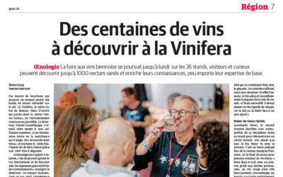 Le Journal du Jura: «Des centaines de vins à découvrir à la Vinifera»